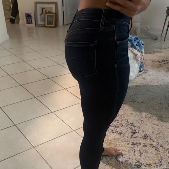 Articles Of Society Dark Blue Skinny Jeans with Butterfly Embroidery - Picture 3 of 8